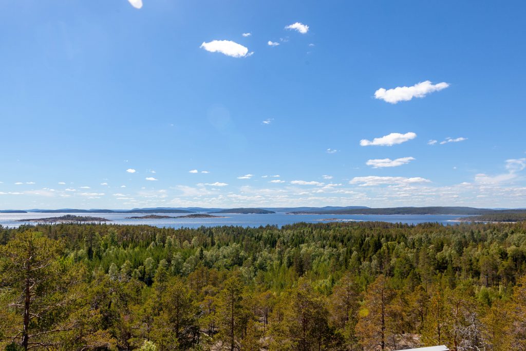 Vy från Vårdkasberget vid Lotsstigen